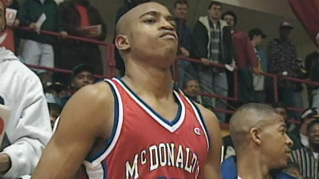 考古镜头 1995年卡特在金拱门全美高中生扣篮大赛中的表现