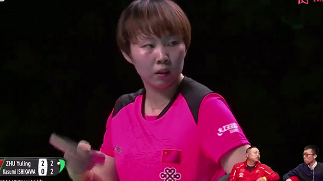 朱雨玲vs石川佳纯 (刘国梁解说) 2018乒乓球世界杯团体世界杯女团决赛
