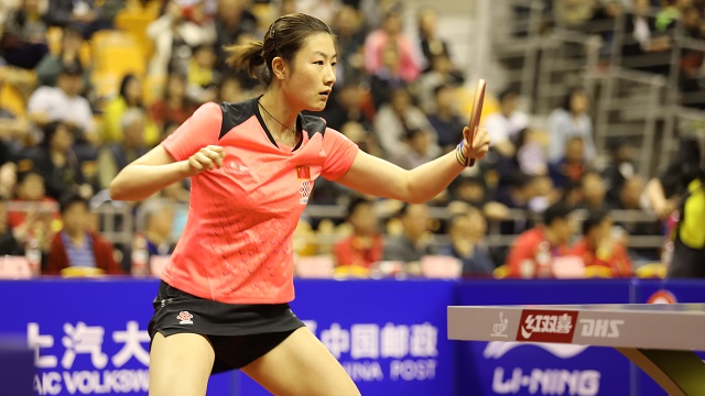 丁宁朱雨玲速胜 世乒赛热身赛女A队3-0晋级