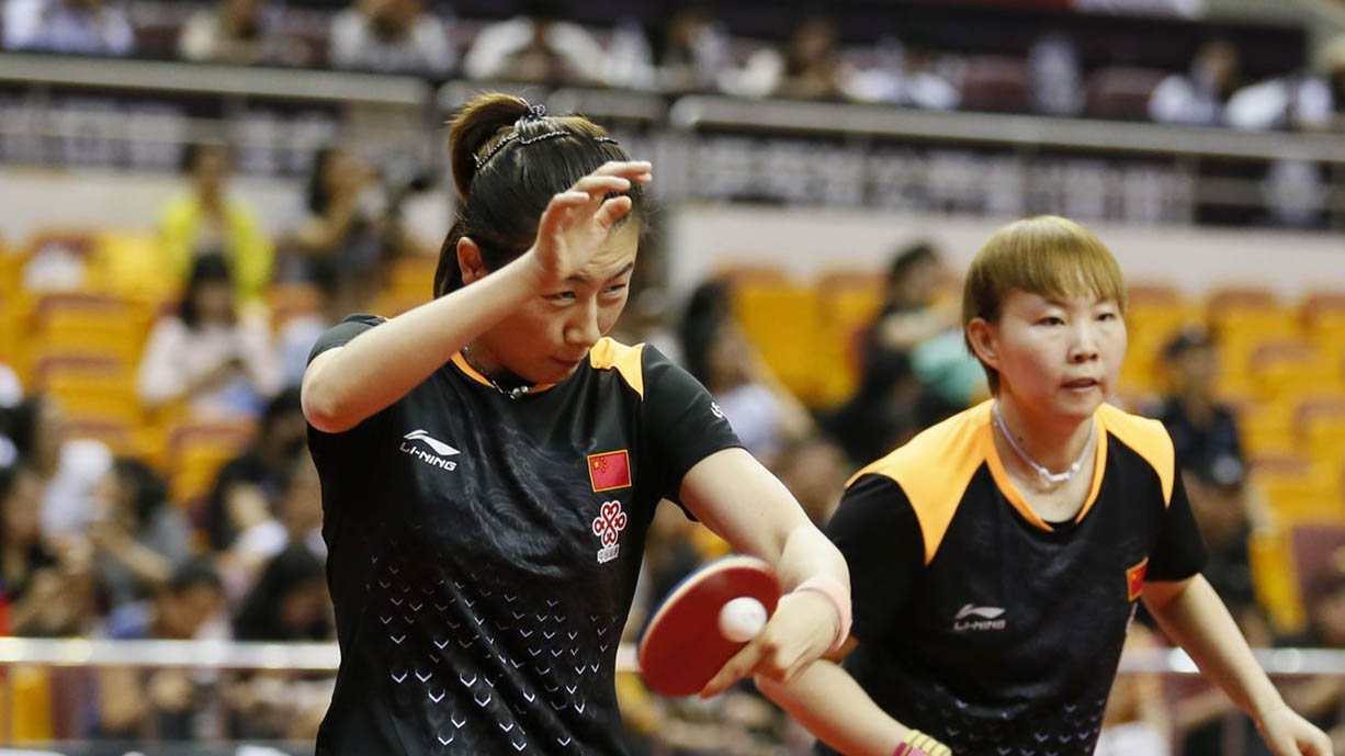 战报  丁宁/朱雨玲3-0古斯丁莉莉丝 中国公开赛女双第一轮