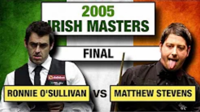#奥沙利文排名赛33冠记录#（十八）：2005爱尔兰大师赛10-8马修·史蒂文斯