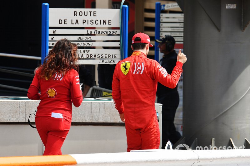 Charles Leclerc, Ferrari after being knocked out in Q1