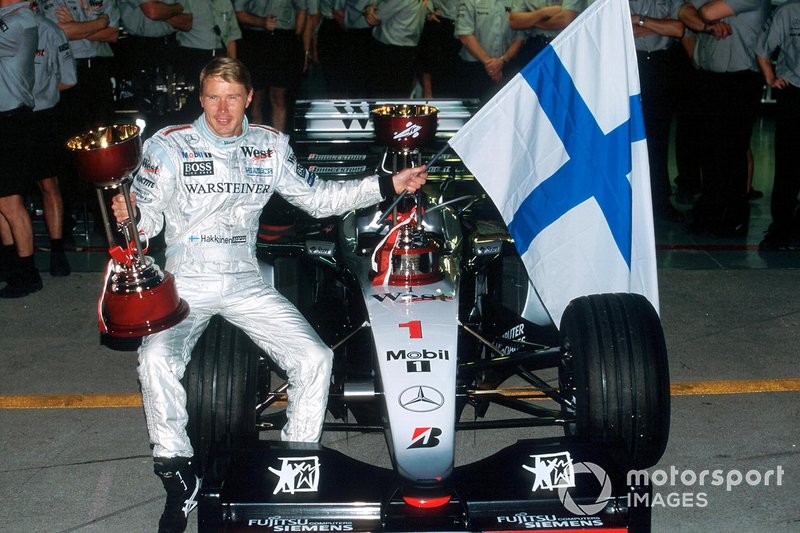 Mika Hakkinen, Mclaren MP4-14 race winner and World Champion