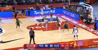 戈贝尔进攻犯规.gif