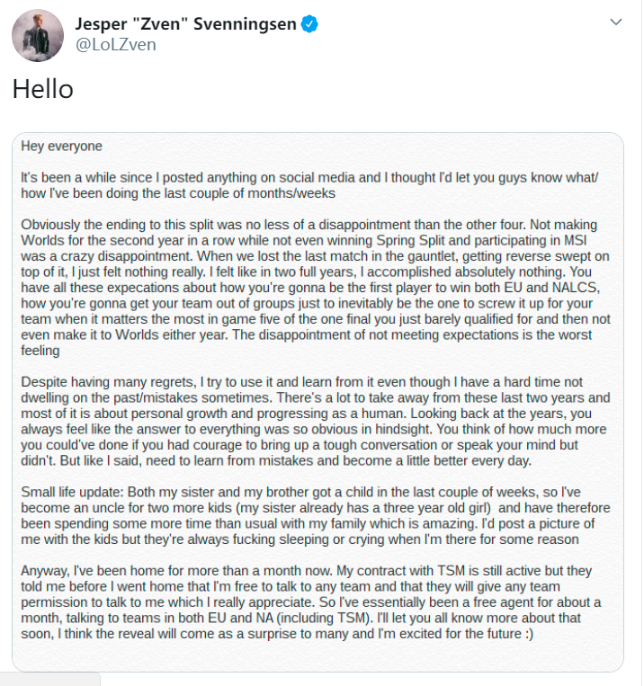 TSMæéadéæZvenå®£å¸æä¸ºèªç±äºº