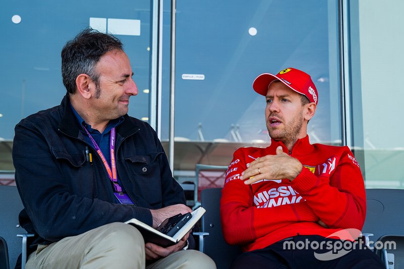 Roberto Chinchero in an interview with Sebastian Vettel, Ferrari