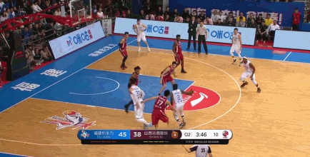 王哲林双手肆虐篮筐.gif