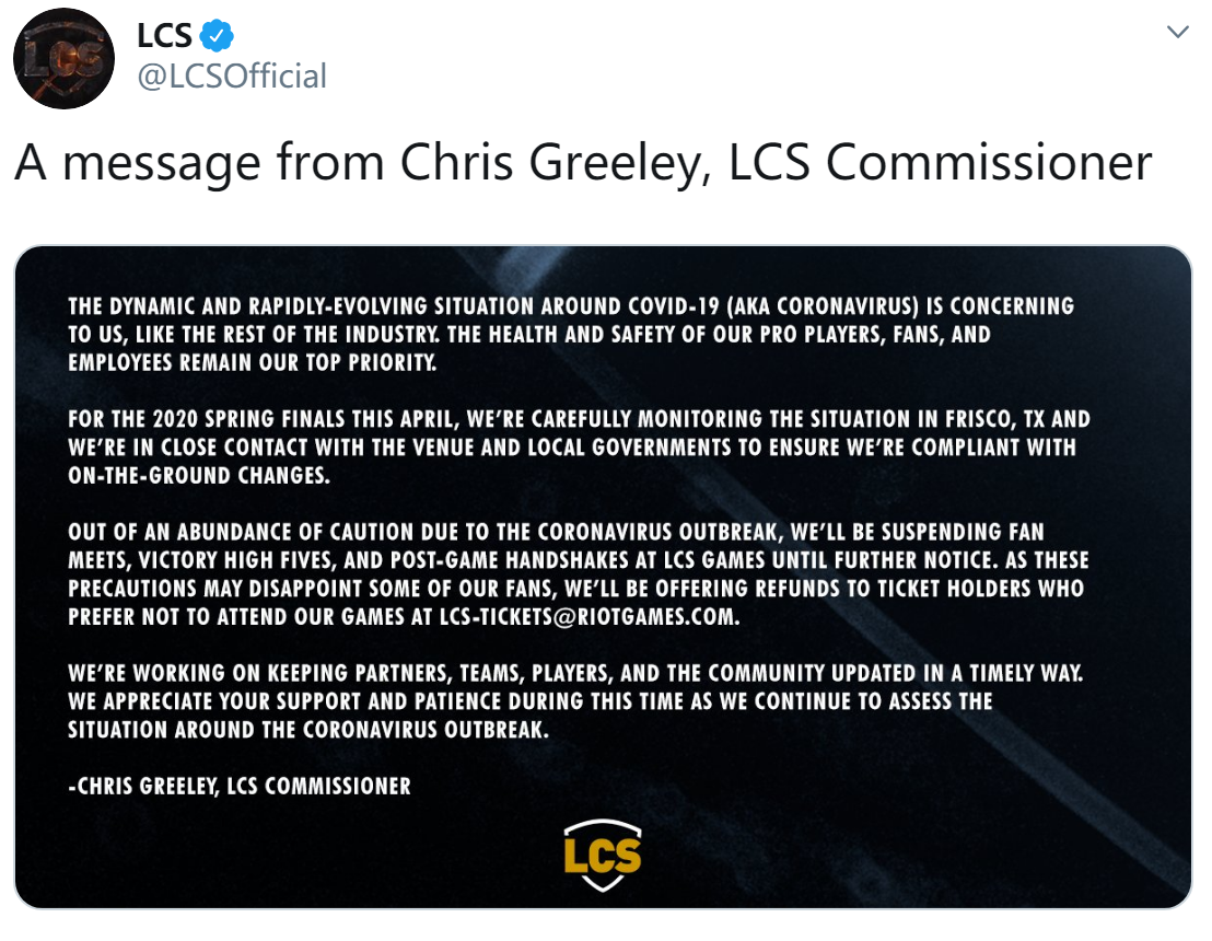 LCSå®å®£ï¼ç±äºæ°å ç«æåæ¶èµåç²ä¸äºå¨ç¯è