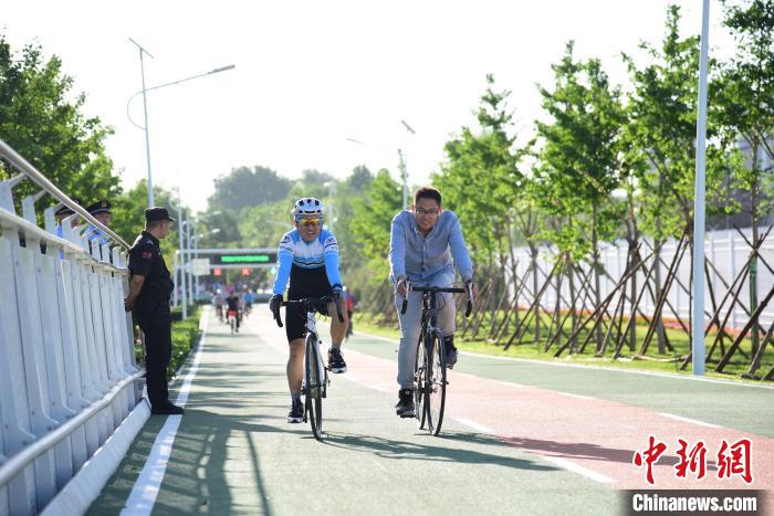 北京市首条自行车专用路。　北京市交通委供图