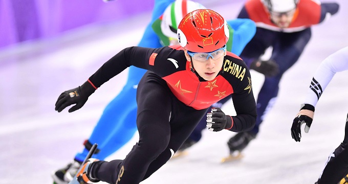 韩天宇短道速滑1000米预赛全程 冬奥会