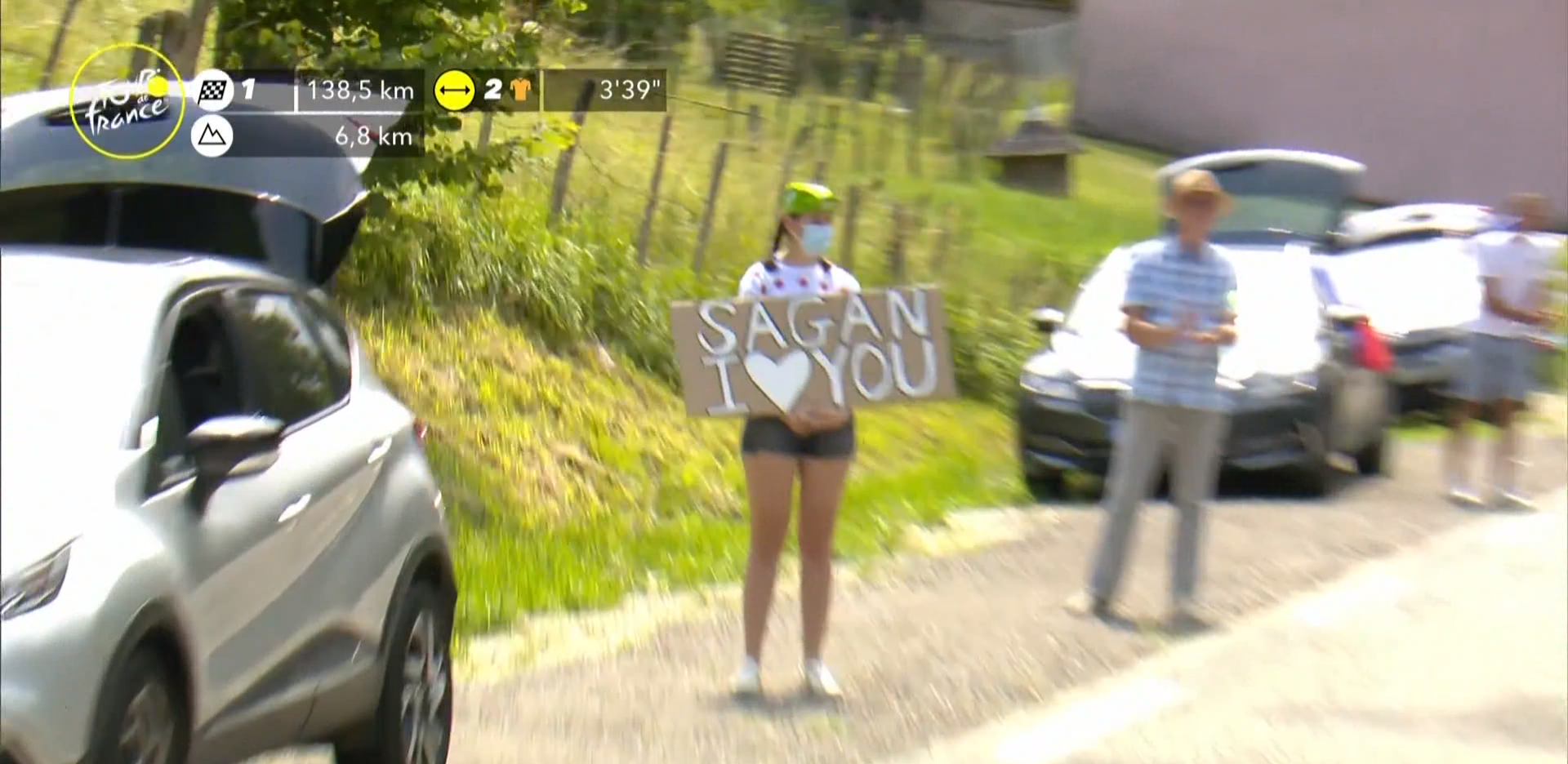 2021环法S10 | Sagan I ❤ You 萨甘小迷妹举牌表白