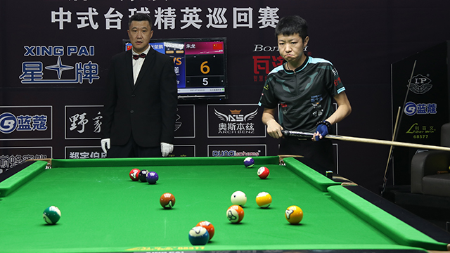 2021中式台球精英巡回赛第一站 张堃鹏 vs  朱龙　