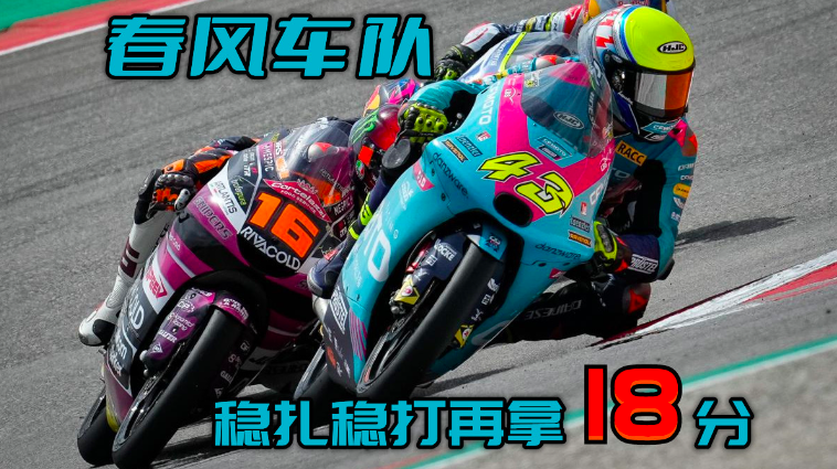 春风车队稳扎稳打 Moto3奥斯汀站再拿18分